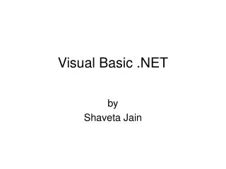 Visual Basic .NET