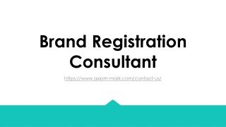 Brand Registration Consultant