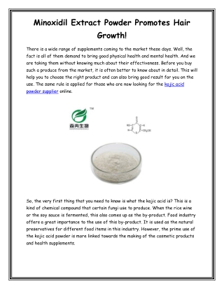 Minoxidil Extract Powder Promotes Hair Growth!