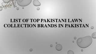 List of Top Pakistani Lawn collection Brands in Pakistan