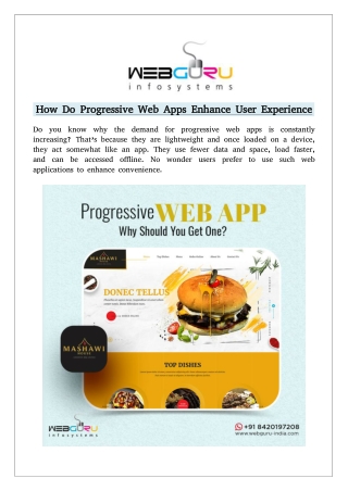 How Do Progressive Web Apps Enhance User Experience