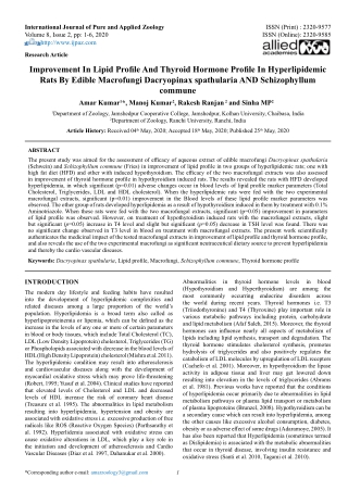 International Journal of Pure and Applied Zoology