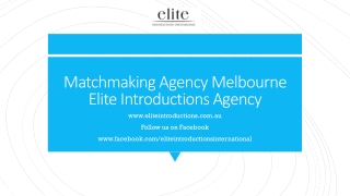 Matchmaking Agency Melbourne | Elite Introductions Agency
