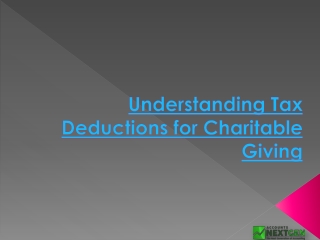 Understanding Tax Deductions for Charitable Giving - Accounts NextGen