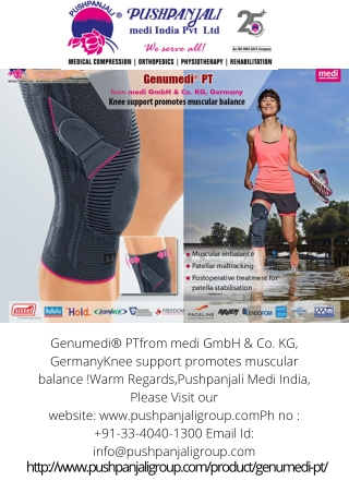 Knee support promotes muscular balance