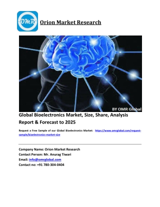 Global Bioelectronics Market Size, Industry Trends, Share and Forecast 2019-2025