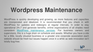 WordPress Website Maintenance – What it Means and Why it’s Necessary?