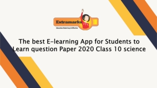 The best E-learning App for Students to Learn question Paper 2020 Class 10 science