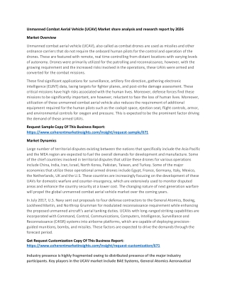 Unmanned Combat Aerial Vehicle (UCAV) Market share analysis and research report by 2026
