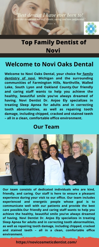 Top Family Dentist of Novi