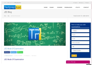 JEE Mode Of Examination