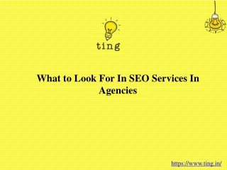 What to Look For In SEO Services In Agencies
