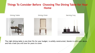 Dining room furniture - Buy dining set online