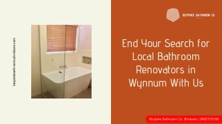 End Your Search for Local Bathroom Renovators in Wynnum | Bespoke Bathroom Co. Brisbane