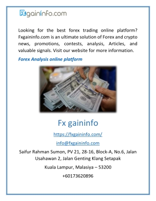 Forex Analysis Online Platform | Forex No Deposit Bonus and Forex Deposit Bonus