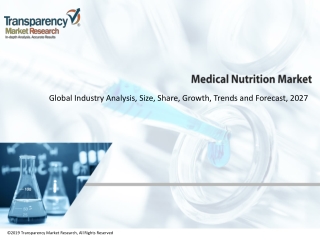 Medical nutrition market Poised to Expand at a Robust Pace by 2027