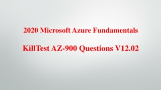Real Microsoft Azure AZ-900 Exam Questions V12.02 Killtest