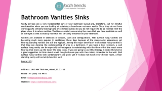 Bathroom Vanities Sinks