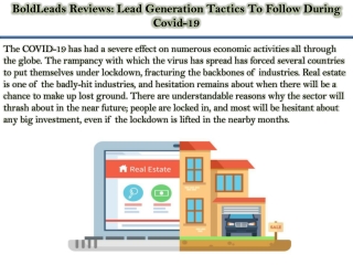 BoldLeads Reviews: Lead Generation Tactics To Follow During Covid-19