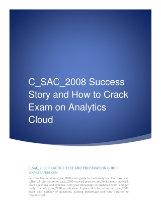 C_SAC_2008 Success Story and How to Crack Exam on Analytics Cloud