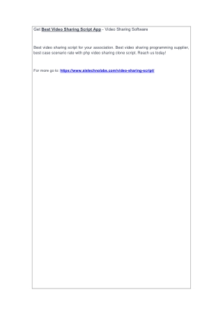 Get Best Video Sharing Script App - Video Sharing Software