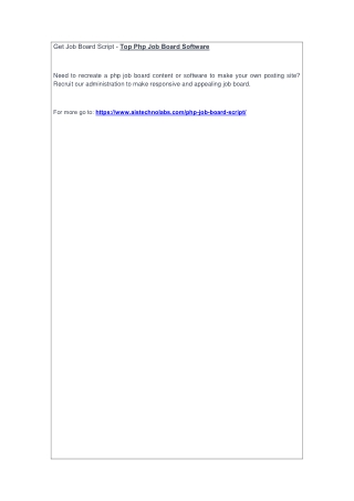 Get Job Board Script - Top Php Job Board Software