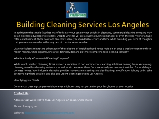 Janitorial services los angeles