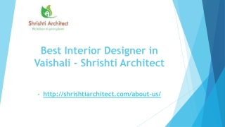 Best Interior Designer in Vaishali - Shrishti Architect