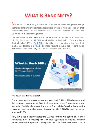 What is Bank Nifty?