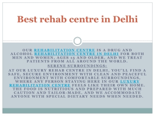 Best rehab centre in Delhi