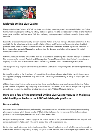 Casino Malaysia 2020