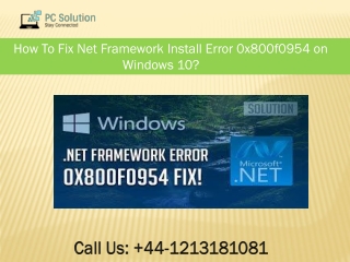 Fix Net Framework Install Error 0x800f0954 on Windows 10 easily