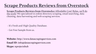 Scrape Products Reviews from Overstock