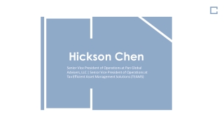 Hickson Chen - Accomplished Management Expert