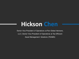 Hickson Chen - Possesses Excellent Coaching Abilities