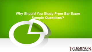 Why Should You Study From Bar Exam Sample Questions?