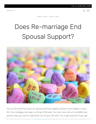 What is the Impact of Remarriage on Spousal Support?