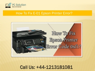 Call  44-1213181081 To Fix Epson Printer Error e-o1