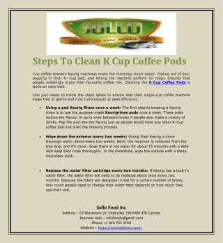 Steps To Clean K Cup Coffee Pods