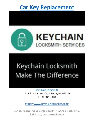 Car Key Replacement