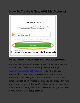 How To Create A New AVG My Account?
