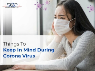 Things To Keep In Mind During Corona Virus