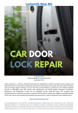 Locksmith Near Me