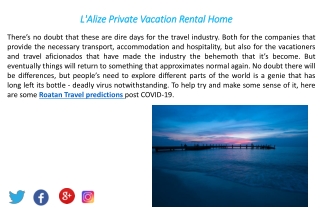 Roatan Travel Predictions Post COVID-19