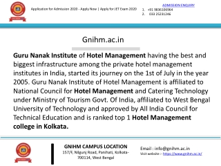 Top Hotel Management colleges in India