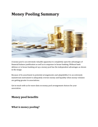 MoneyPoolingSummary