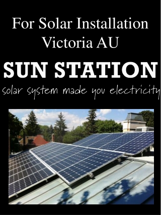 For Solar Installation Victoria AU