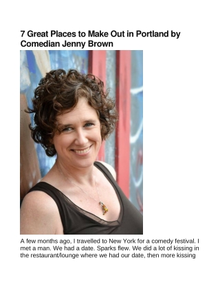 Comedian Jenny Brown on Portland