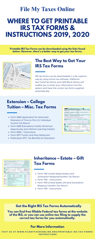 Where to Get Printable IRS Tax Forms & Instructions