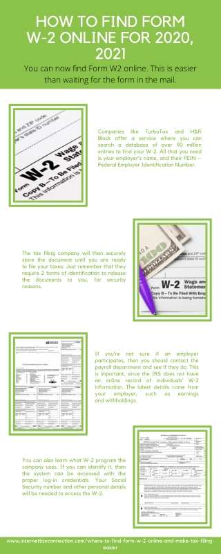 How to Find Form W-2 Online for 2020, 2021